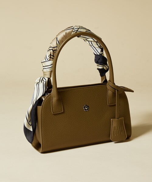 MARY QUANT × PUBLUX レザレットハンドルバッグ　ブラウン PUBLUX ハンドバッグ MARY QUANT × PUBLUX/マリークワント ワン