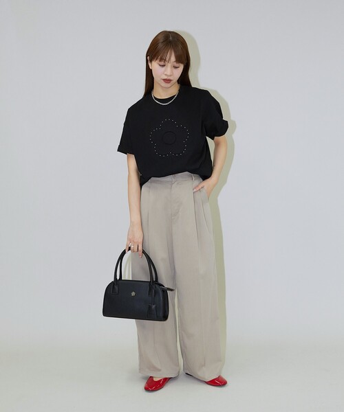 MARY QUANT × PUBLUX レザレットハンドルバッグ　ブラウン PUBLUX ハンドバッグ MARY QUANT × PUBLUX/マリークワント ワン