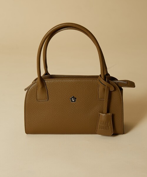 MARY QUANT × PUBLUX レザレットハンドルバッグ　ブラウン PUBLUX ハンドバッグ MARY QUANT × PUBLUX/マリークワント ワン