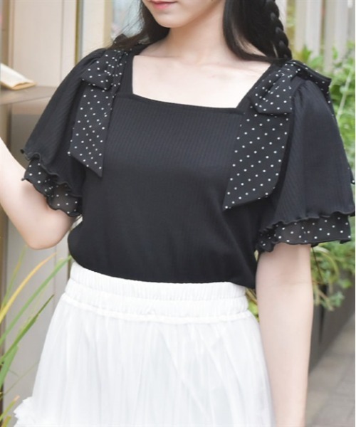 axes femme ビックリボンカットソー　フリル LIZLISA系 希少 axes femmeフリル ビックリボンカットソー LIZLISA系 希少