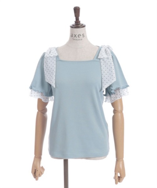 М　アクシーズファム　ビッグリボン　カットソー　半袖 axes femme tシャツ ビッグリボンプルオーバー レディース