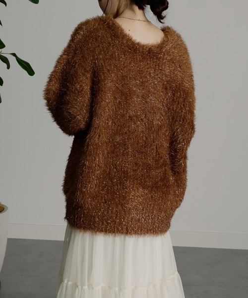 「RANAN」 ニットカーディガン M グレー レディース_画像5