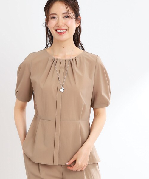 ブラウス シャツ 「UVカット／接触冷感／マシンウォッシュ可／撥水／雨の日OK！」レインシリーズブラウス レディース
