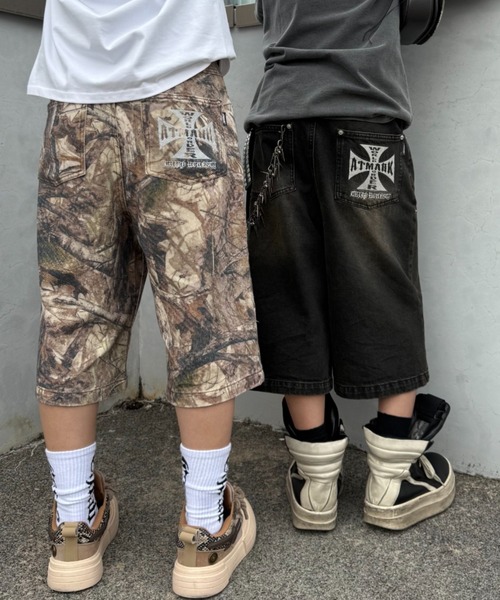ATMARK ワイドパンツ ジーンズ 「2サイズ展開 / UNISEX 」ダブルニー