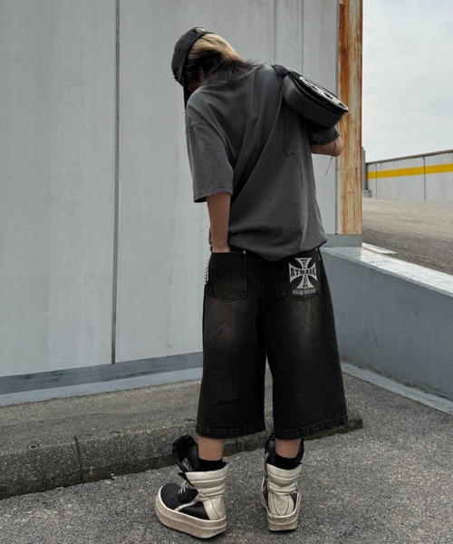 ATMARK ワイドパンツ ジーンズ 「2サイズ展開 / UNISEX 」ダブルニー