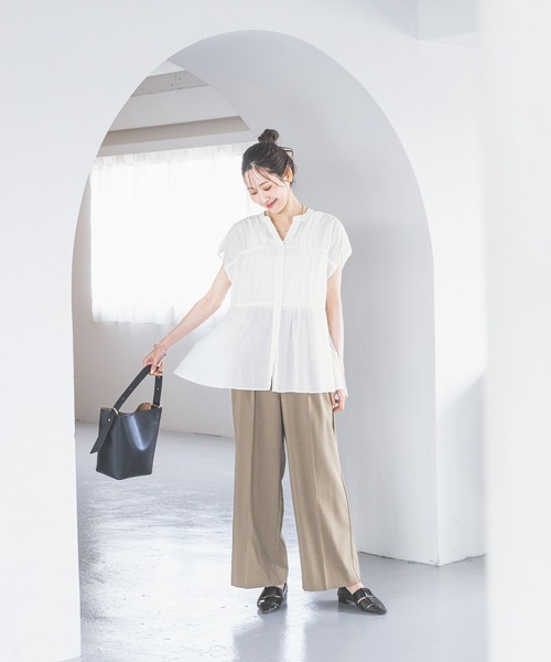 GLOBAL WORK ブラウス シャツ エアリーリラックスブラウス