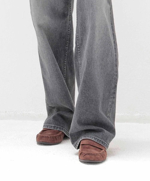 【希少サイズ】YANUK ワイドストレートデニム リリス グレー 21サイズ 希少サイズ】YANUK ワイドストレートデニム リリス グレー 21サイズ