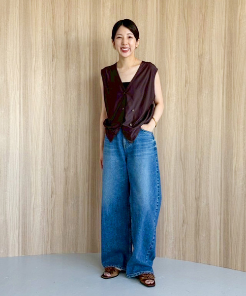LE TALON サンダル スクエアメニーリボンミュールサンダル