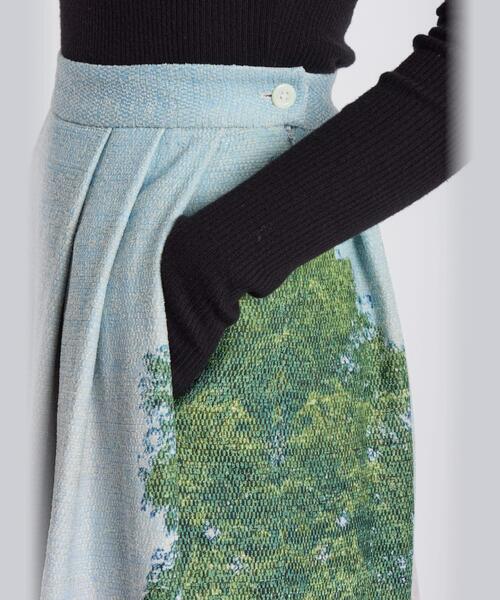 agnes b.（アニエスベー） スカート フォトプリント ロング フレア