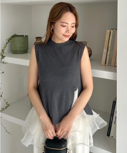 ニット セーター 「WEB限定カラー」ラッフルフリルレイヤーニット レディース FRAY I.D ニット セーター 「WEB限定カラー」ラッフルフリル
