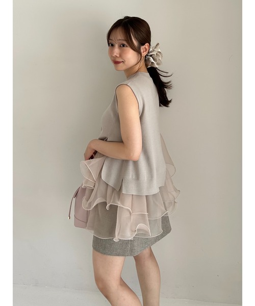FRAY I.D ニット セーター 「WEB限定カラー」ラッフルフリル
