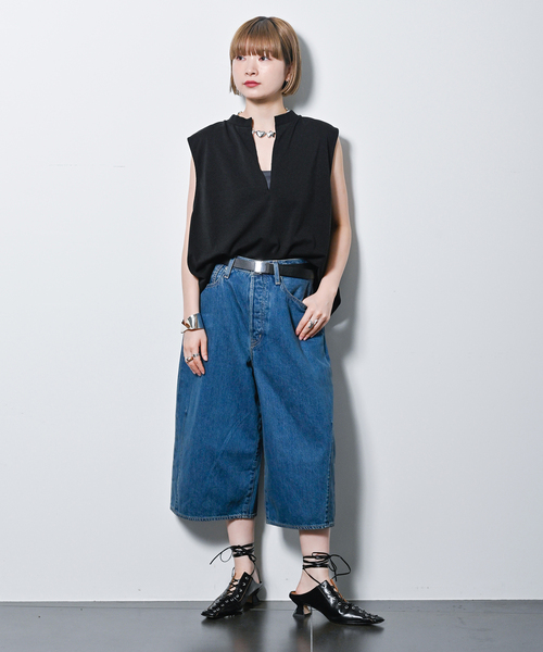 CITYSHOP tシャツ 「追加2」KEY NECK N-SL Tシャツ レディース