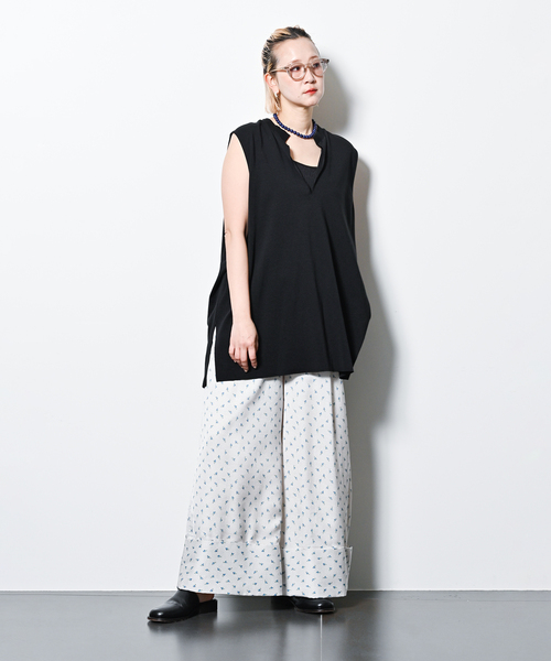 【新品・未使用】　CITYSHOP KEY NECK Tシャツ　黒 CITYSHOP tシャツ 「追加2」KEY NECK N-SL Tシャツ レディース