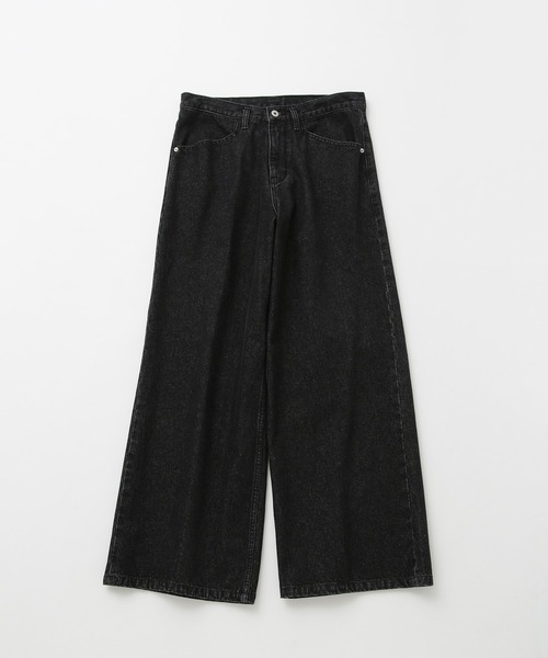 「JUNRED」 加工デニムパンツ L ブラック メンズ