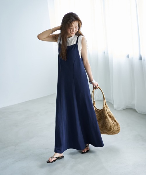 新品【STYLE DELI 】スタイルデリ フロント折り返しジャンパースカート フロント折り返しジャンパースカート | おしゃれな大人
