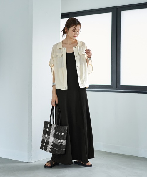 STYLE DELI ジャンパースカート 伸縮ジョーゼットのカーヴィー