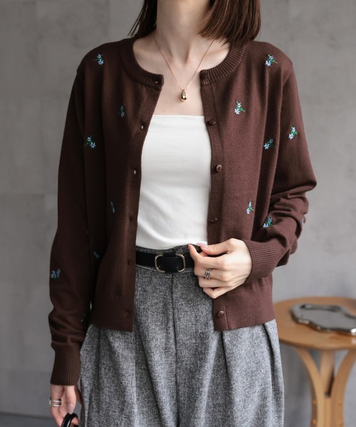 sakishimatokyo ニット セーター フラワー刺しゅう 長袖