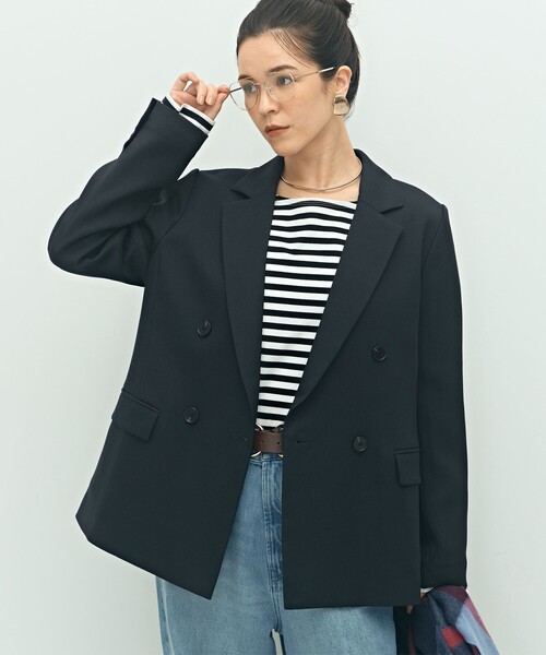 NOLLEYS【新品未使用】リネン混 グリーン ダブル ジャケット ワイドパンツ PR林☆別注カラーあり】ウォッシャブルツイルストレッチ愛され