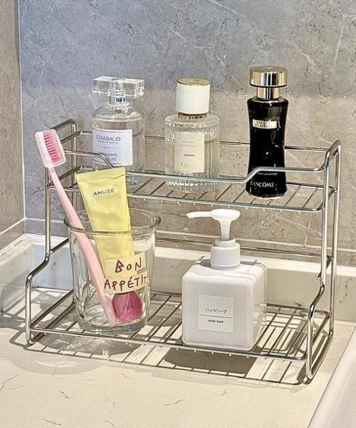 収納 ステンレスダブルシェルフ : ZOZOTOWN Yahoo!店 - 通販 - Yahoo