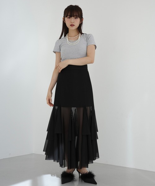 EMMY ISTOIRE ロングスカート エイミーイストワール eimy istoire デニムライクロングスカート