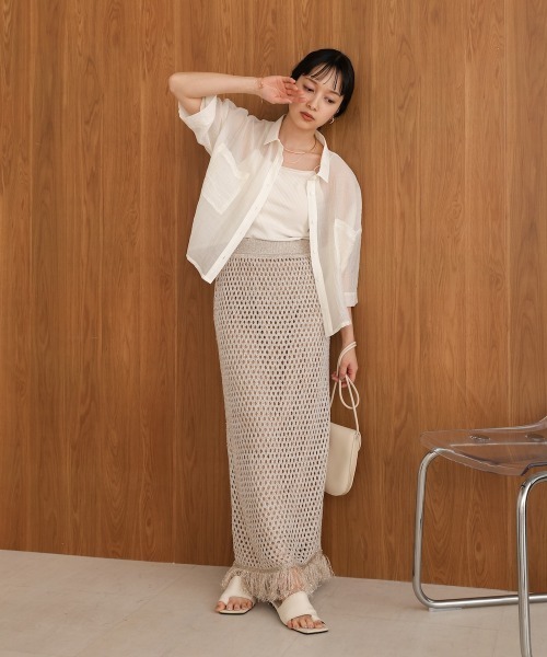 「Bab」 半袖シャツ M ブルー レディース_画像3