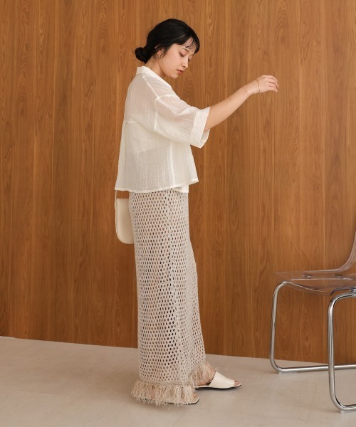 「Bab」 半袖シャツ M ブルー レディース_画像6