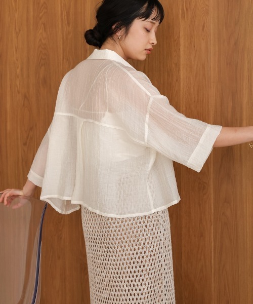 「Bab」 半袖シャツ M ブルー レディース_画像7