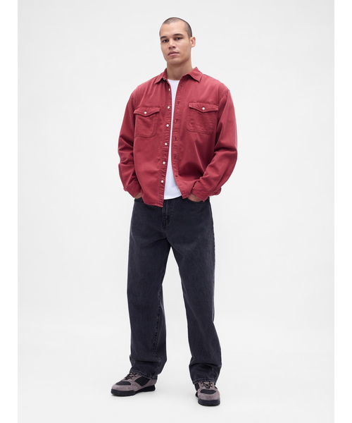 GAP（ギャップ） シャツ ウルトラソフトデニム リラックスシャツ