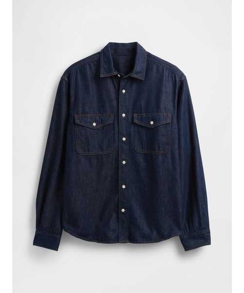GAP（ギャップ） シャツ ウルトラソフトデニム リラックスシャツ