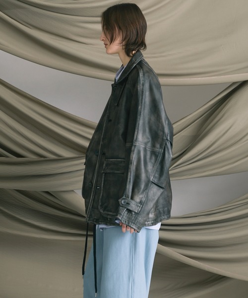 Maison Special ジップアップレザーブルゾン Real Leather Zip Blouson / リアルレザージップブルゾン（ブルゾン