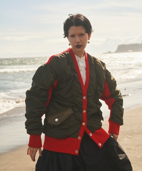 OMMO GATHER PANEL COMBI KT CD カーディガン ommo GATHER PANEL COMBI