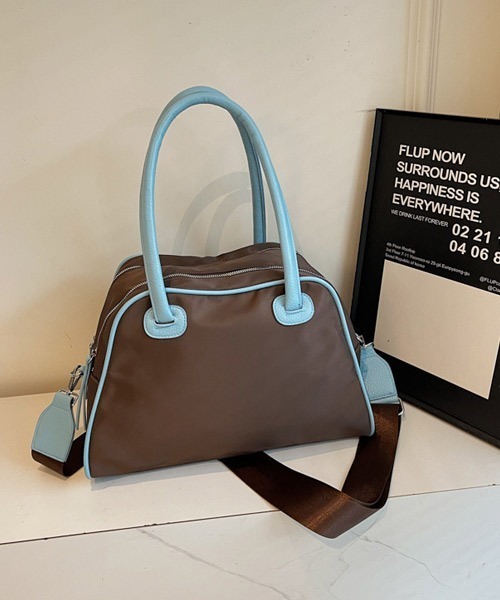 Ressaca（レサーカ） ボストンバッグ パイピングダブルジップボストン