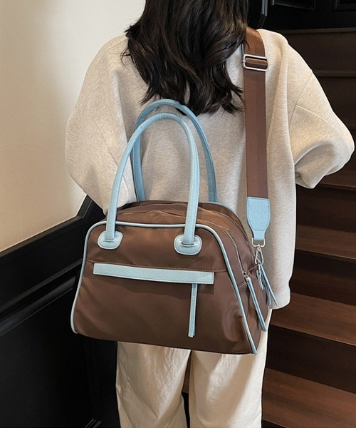 Ressaca（レサーカ） ボストンバッグ パイピングダブルジップボストン