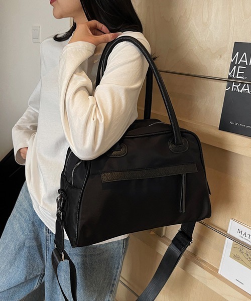 Ressaca（レサーカ） ボストンバッグ パイピングダブルジップボストン