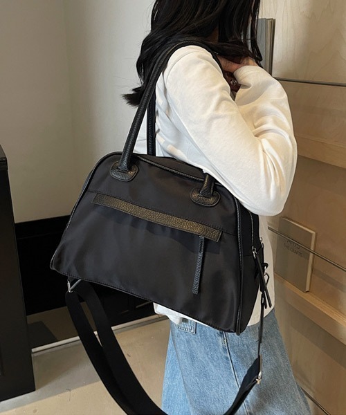 Ressaca（レサーカ） ボストンバッグ パイピングダブルジップボストン