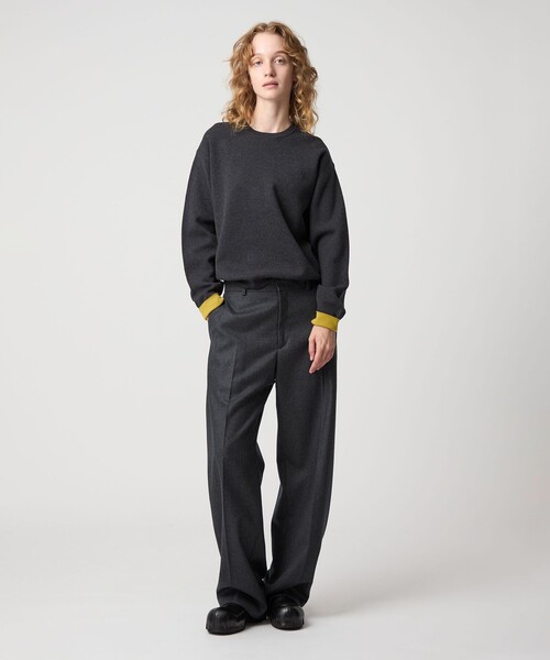 6 ニット セーター 「6(ROKU)」コットンウール ミラノリブ クルー