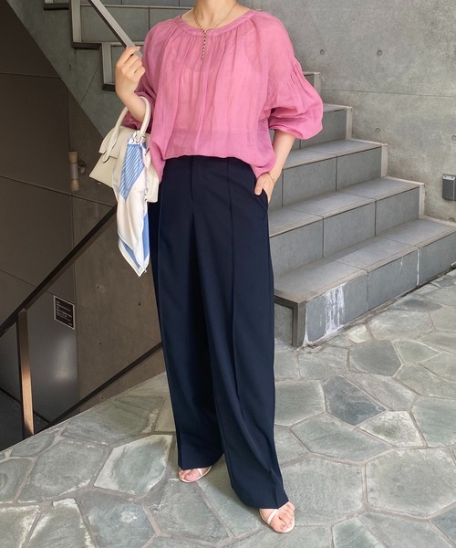 「COLLAGE GALLARDAGALANTE」 長袖ブラウス FREE ブラック レディース_画像7