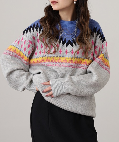 FILA（フィラ） ニット セーター ノルディックセーター レディース