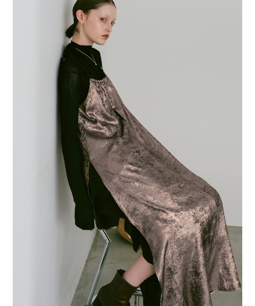 sahara（サハラ） ワンピース Drawstring Neck Glitter Dress/ドロー