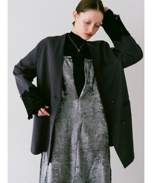 sahara（サハラ） ワンピース Drawstring Neck Glitter Dress/ドロー