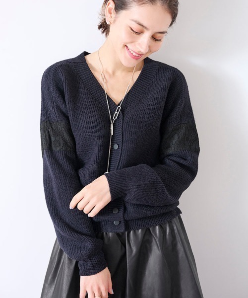 チェスティーワンピース Chesty（チェスティ） ワンピース レザードッキングニットワンピース