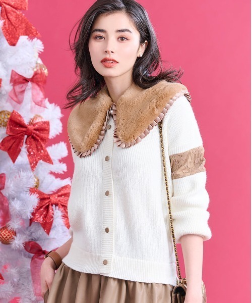 Chesty（チェスティ） ワンピース レザードッキングニットワンピース