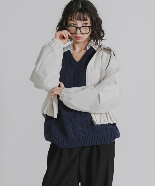 AO2 マウンテンパーカー ウインドブレーカー Drawstring Hooded