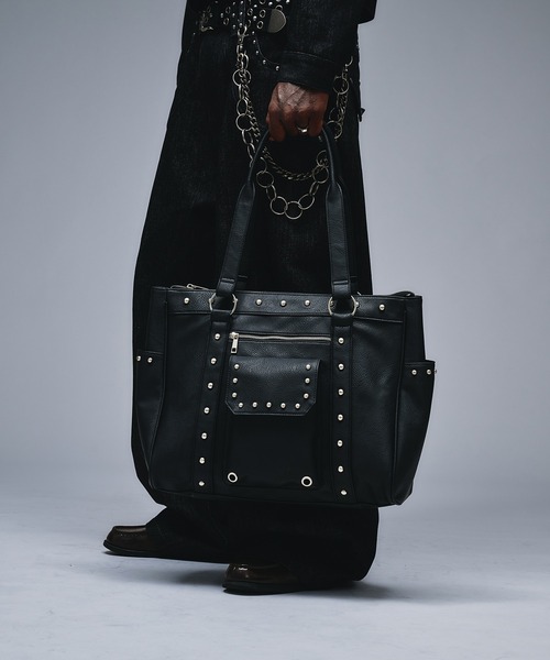 ANDER HUNK ボストンバッグ Studs Design Boston Bag / スタッズ