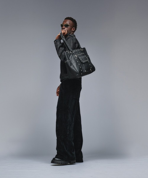 ANDER HUNK ボストンバッグ Studs Design Boston Bag / スタッズ