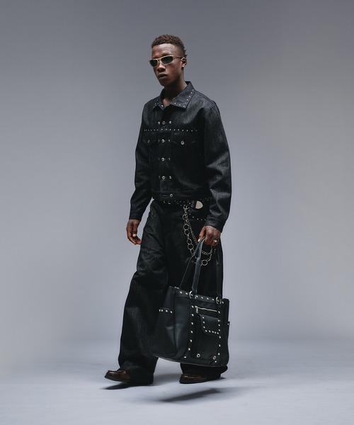 ANDER HUNK ボストンバッグ Studs Design Boston Bag / スタッズ