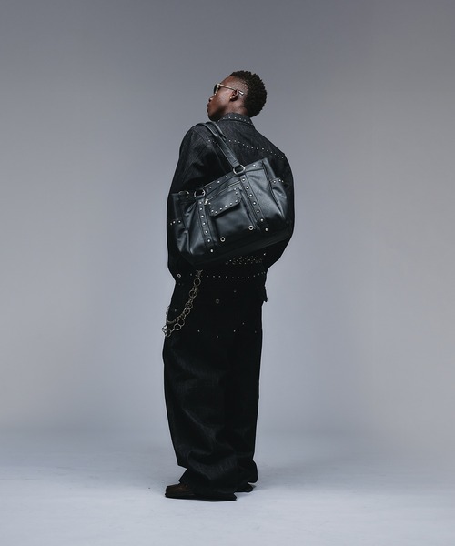 ANDER HUNK ボストンバッグ Studs Design Boston Bag / スタッズ 