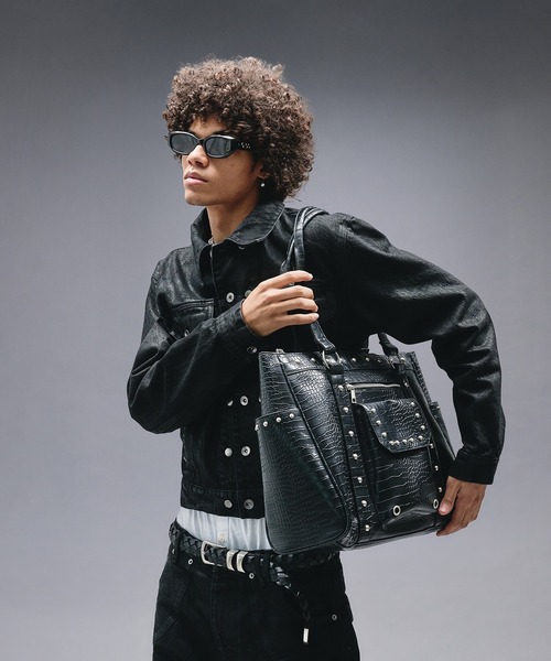 ANDER HUNK ボストンバッグ Studs Design Boston Bag / スタッズ