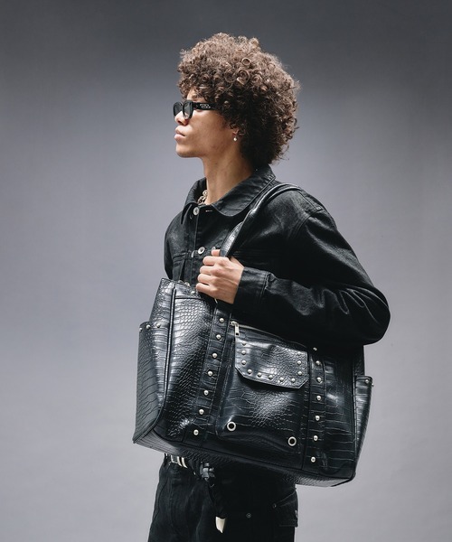 ANDER HUNK ボストンバッグ Studs Design Boston Bag / スタッズ