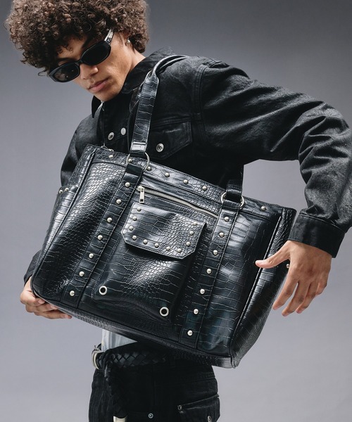 ANDER HUNK ボストンバッグ Studs Design Boston Bag / スタッズ